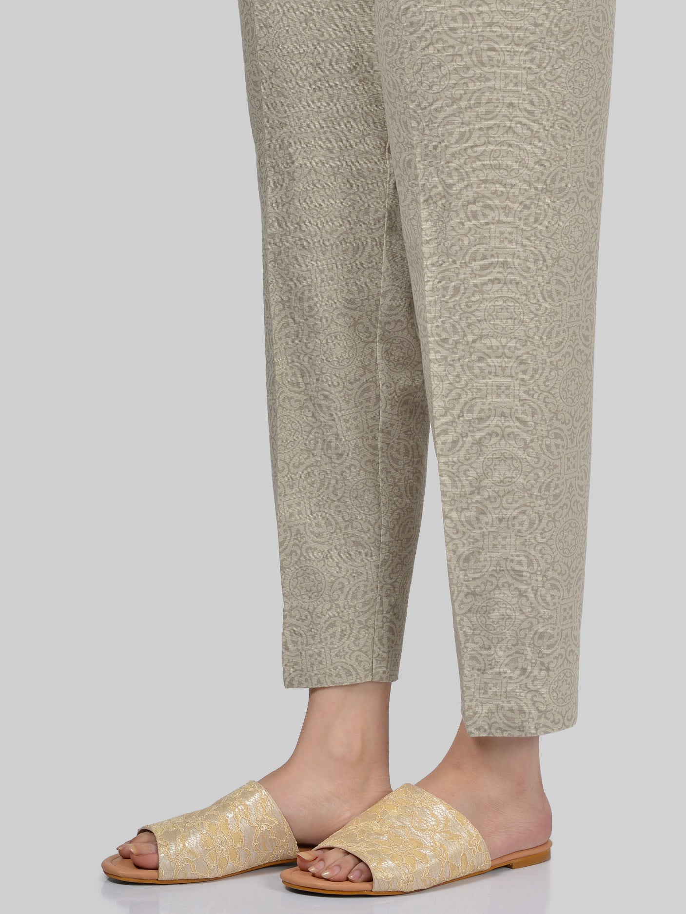 Printed Khaddar Trouser