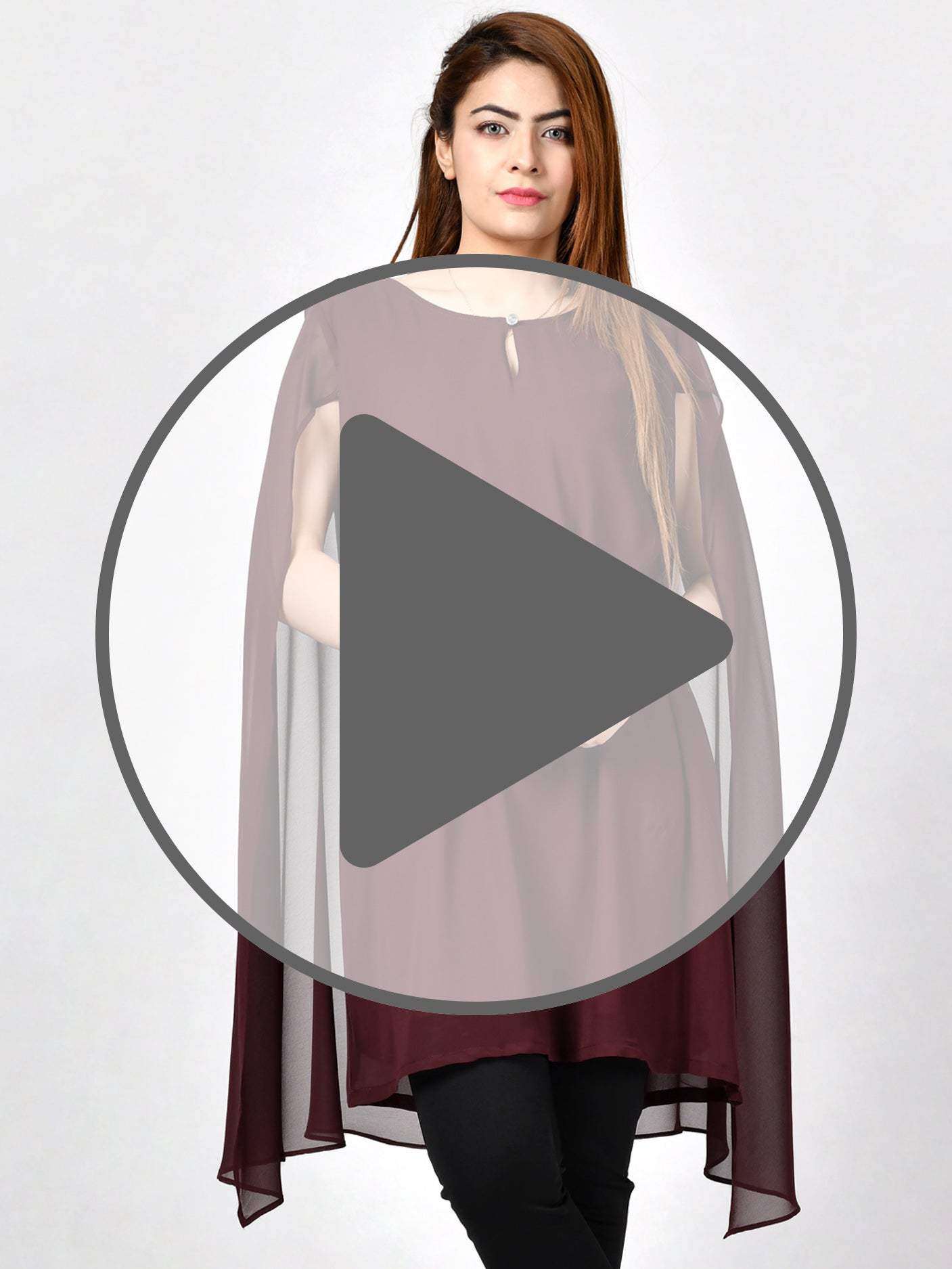 Belt Chiffon Dress Limelightpk