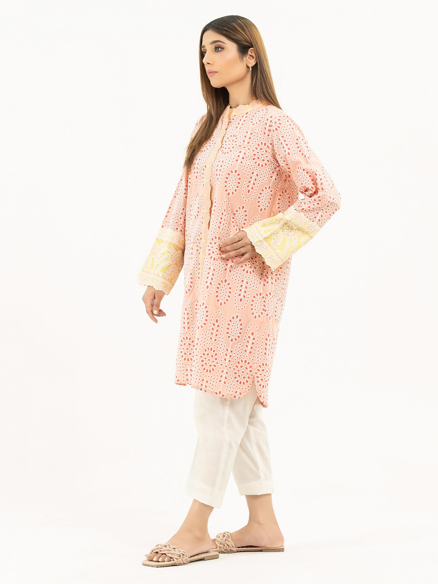 Lawn Shirt-Embossed Embroidered (Pret)