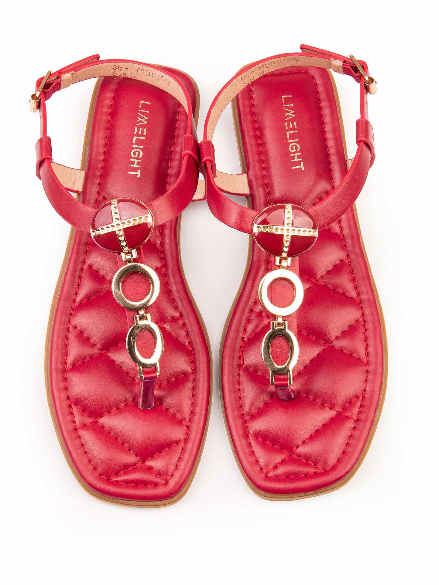 Metallic Embellished Sandals