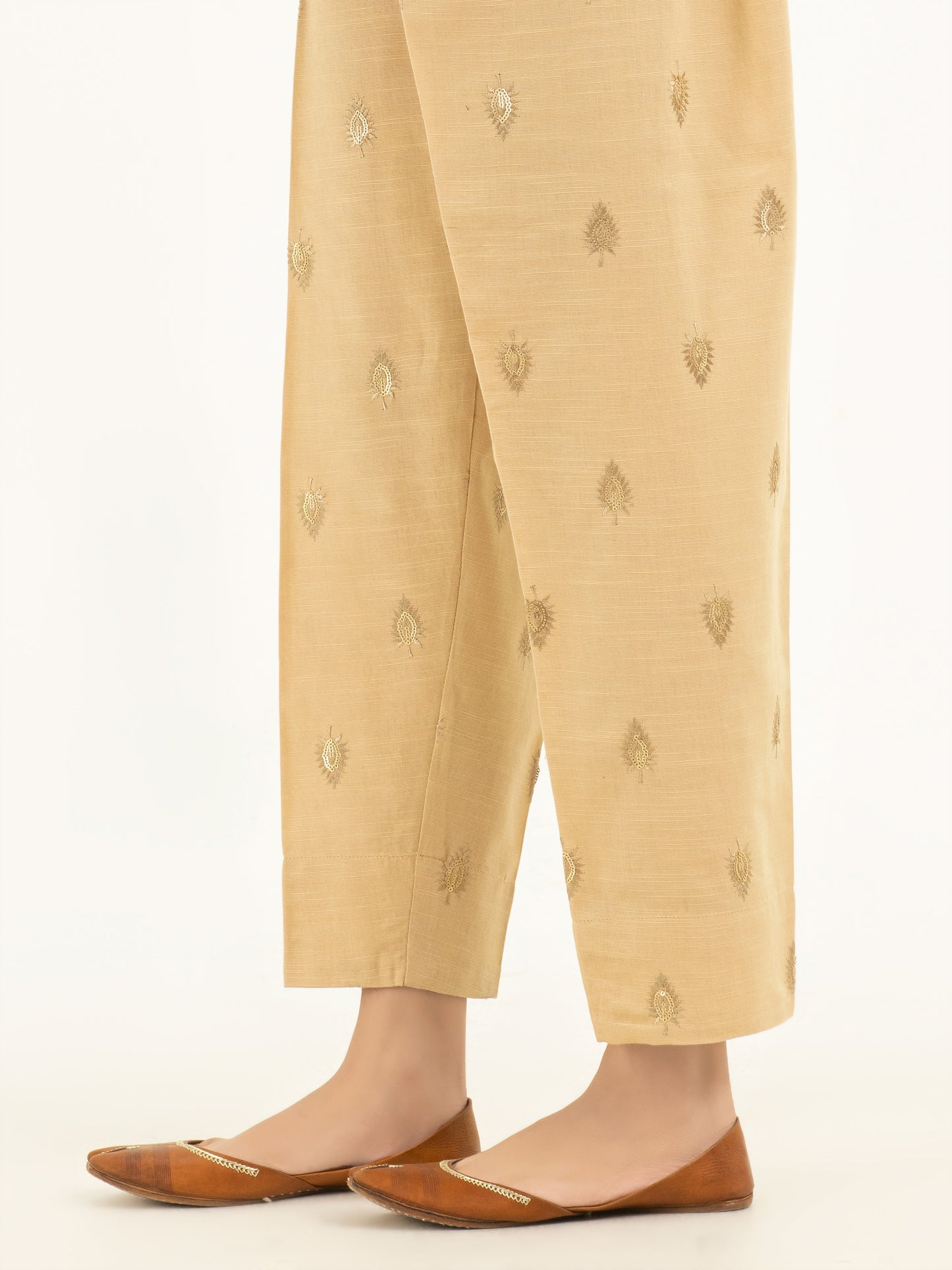 Embroidered Khaddar Trousers
