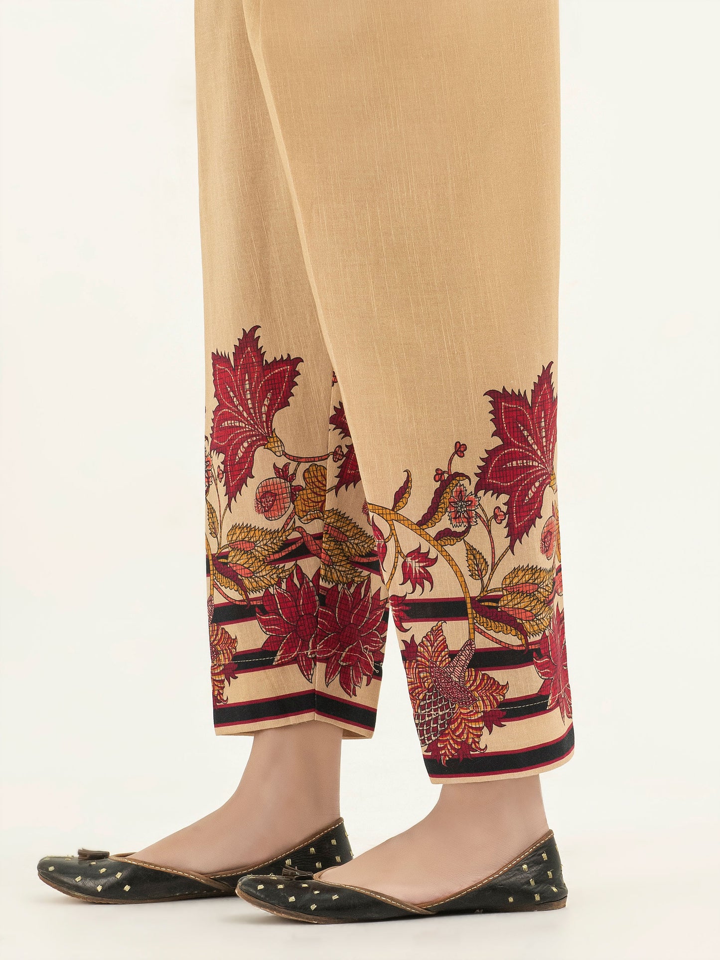 Printed Khaddar Trousers(Pret)