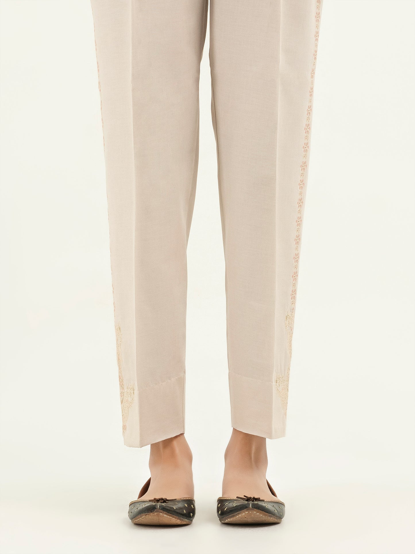 Embroidered Winter Cotton Trousers(Pret)