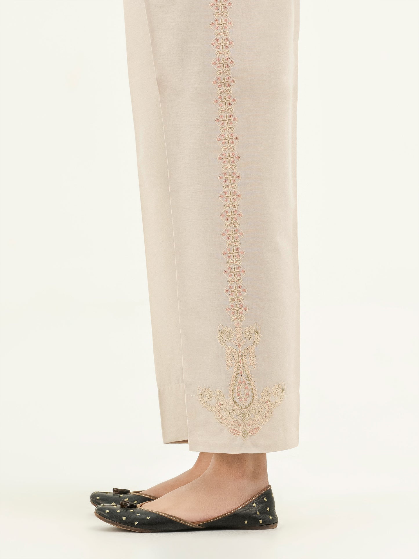 Embroidered Winter Cotton Trousers(Pret)