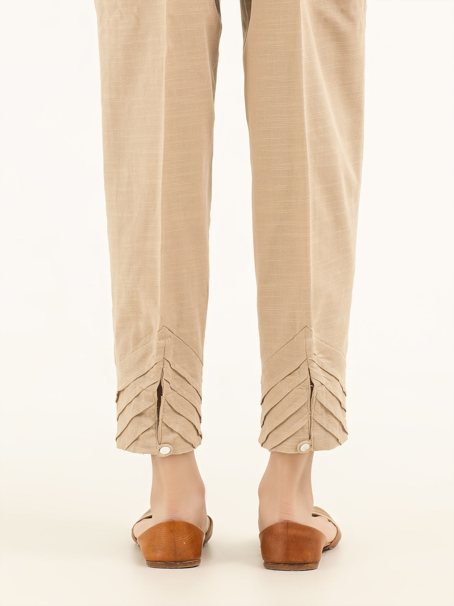 Pleated Khaddar Trousers