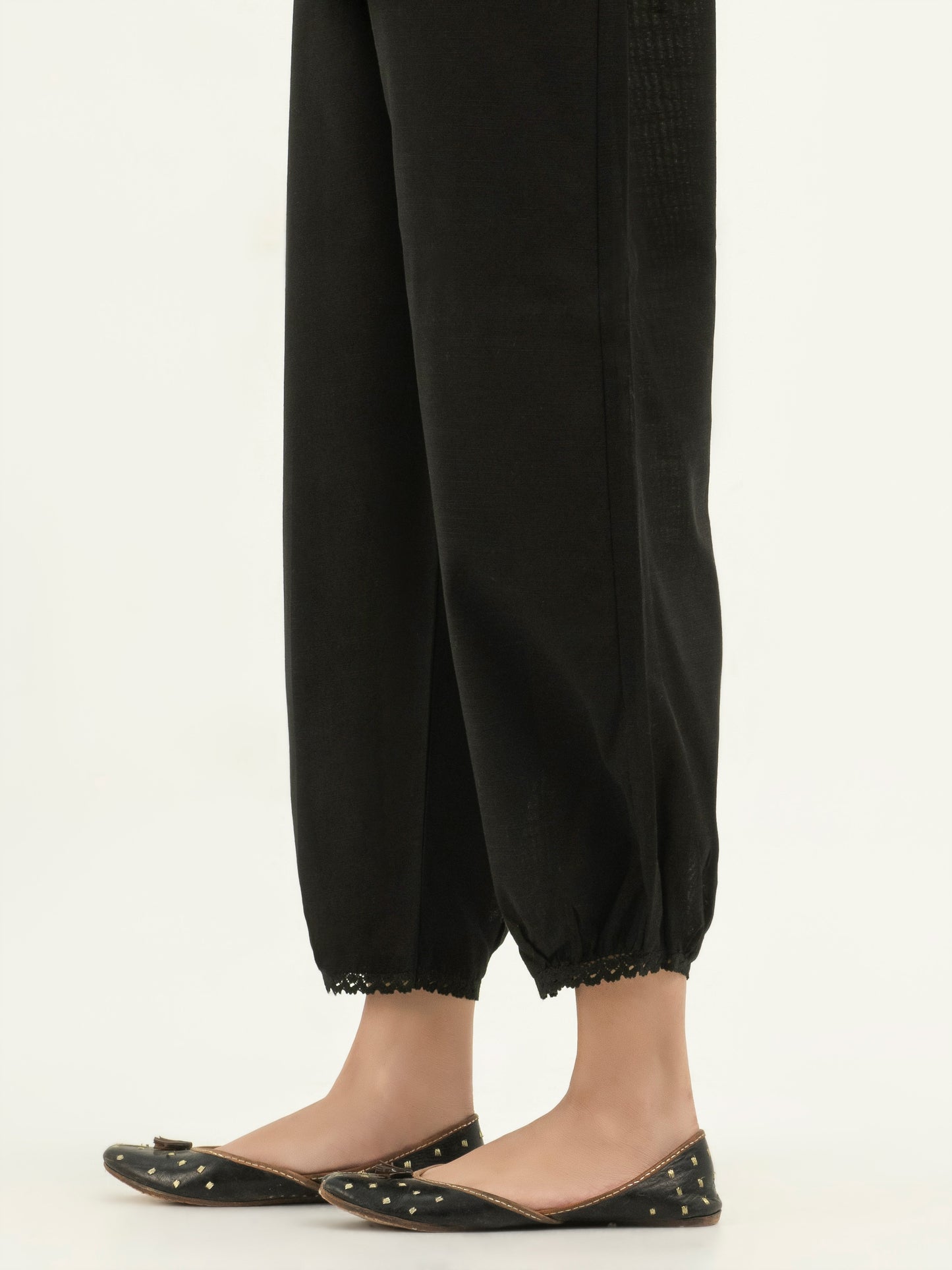 Laced Khaddar Trousers(Pret)
