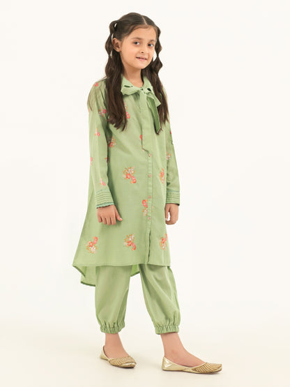 2 Piece Cambric Suit-Embroidered (Pret)
