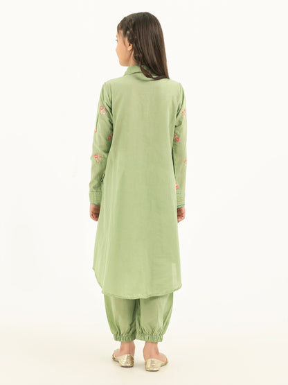 2 Piece Cambric Suit-Embroidered (Pret)