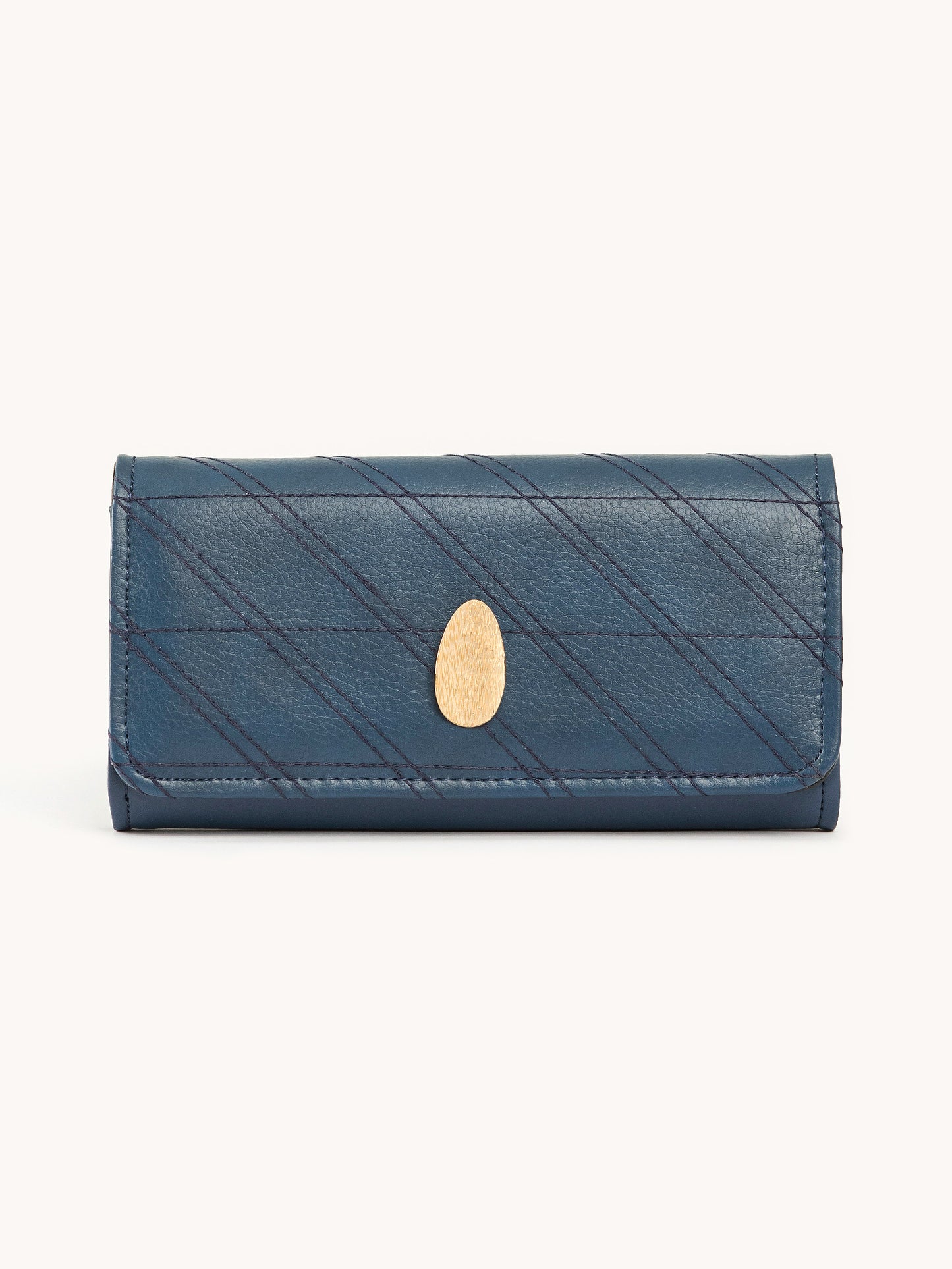 Metallic Brooch Wallet