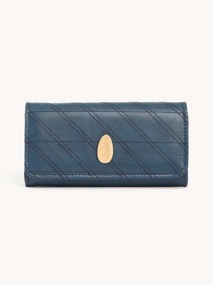 Metallic Brooch Wallet