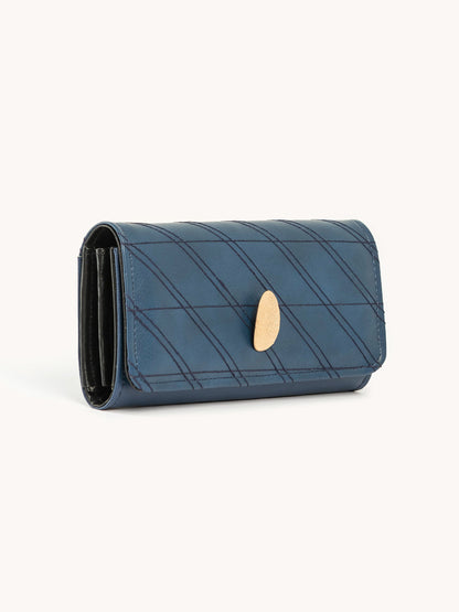Metallic Brooch Wallet