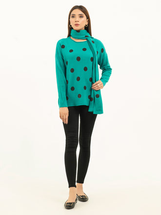 polka-dot-sweater-and-scarf