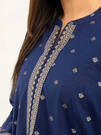 2 Piece Khaddar Suit-Pasted (Pret)