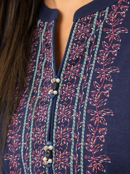 3 Piece Khaddar Suit-Pasted (Pret)
