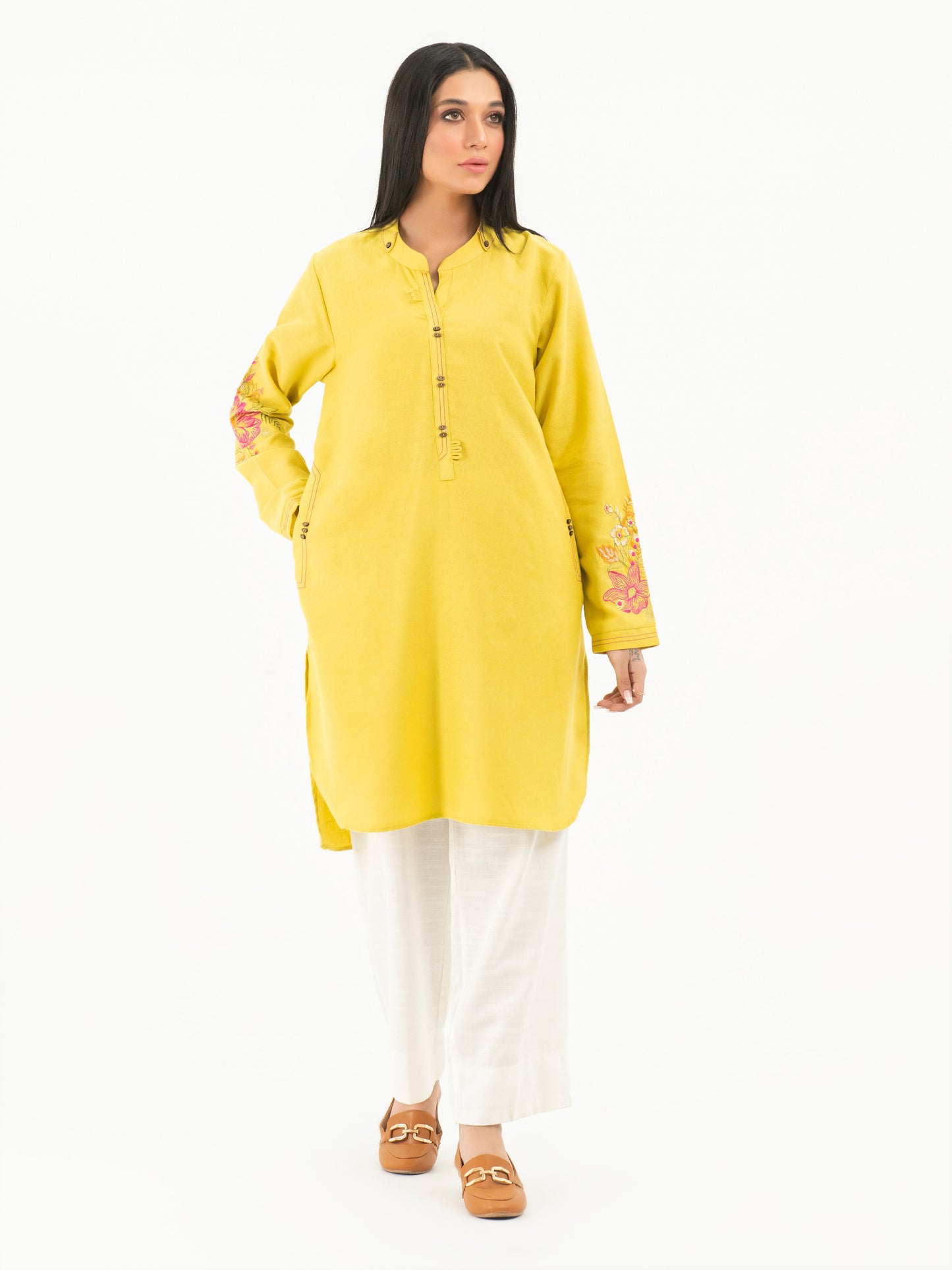 Khaddar Shirt-Embroidered (Pret)