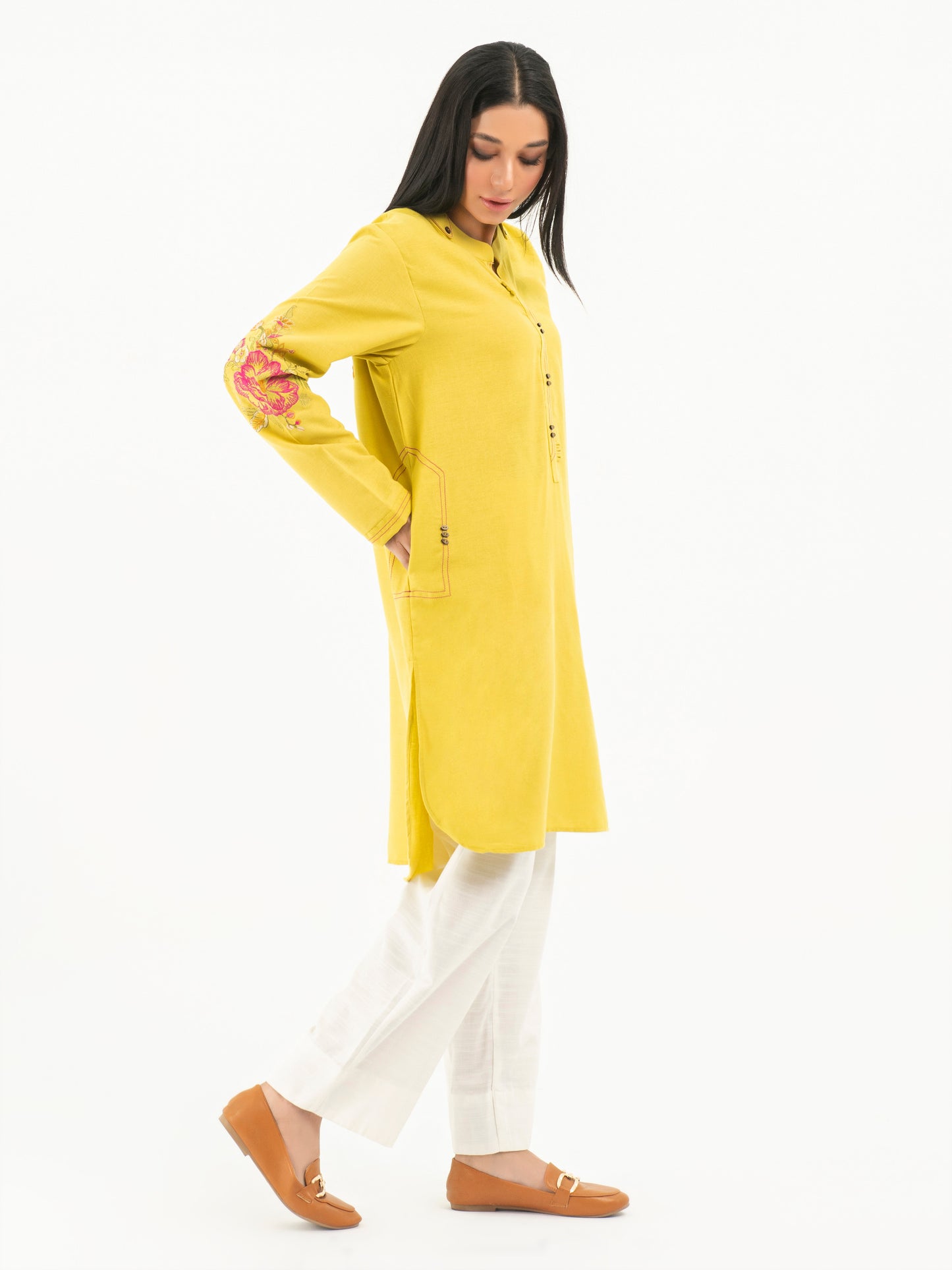Khaddar Shirt-Embroidered (Pret)