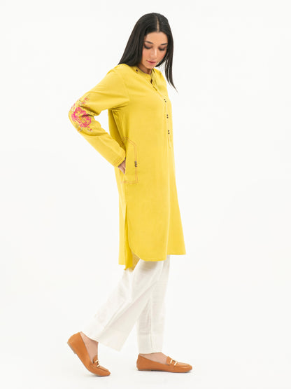 Khaddar Shirt-Embroidered (Pret)