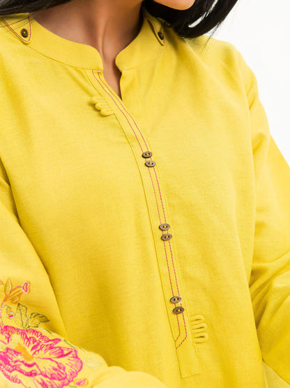Khaddar Shirt-Embroidered (Pret)