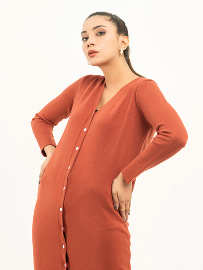 Button Down Cardigan Dress