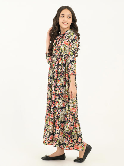 Grip Tiered Dress-Printed (Pret)