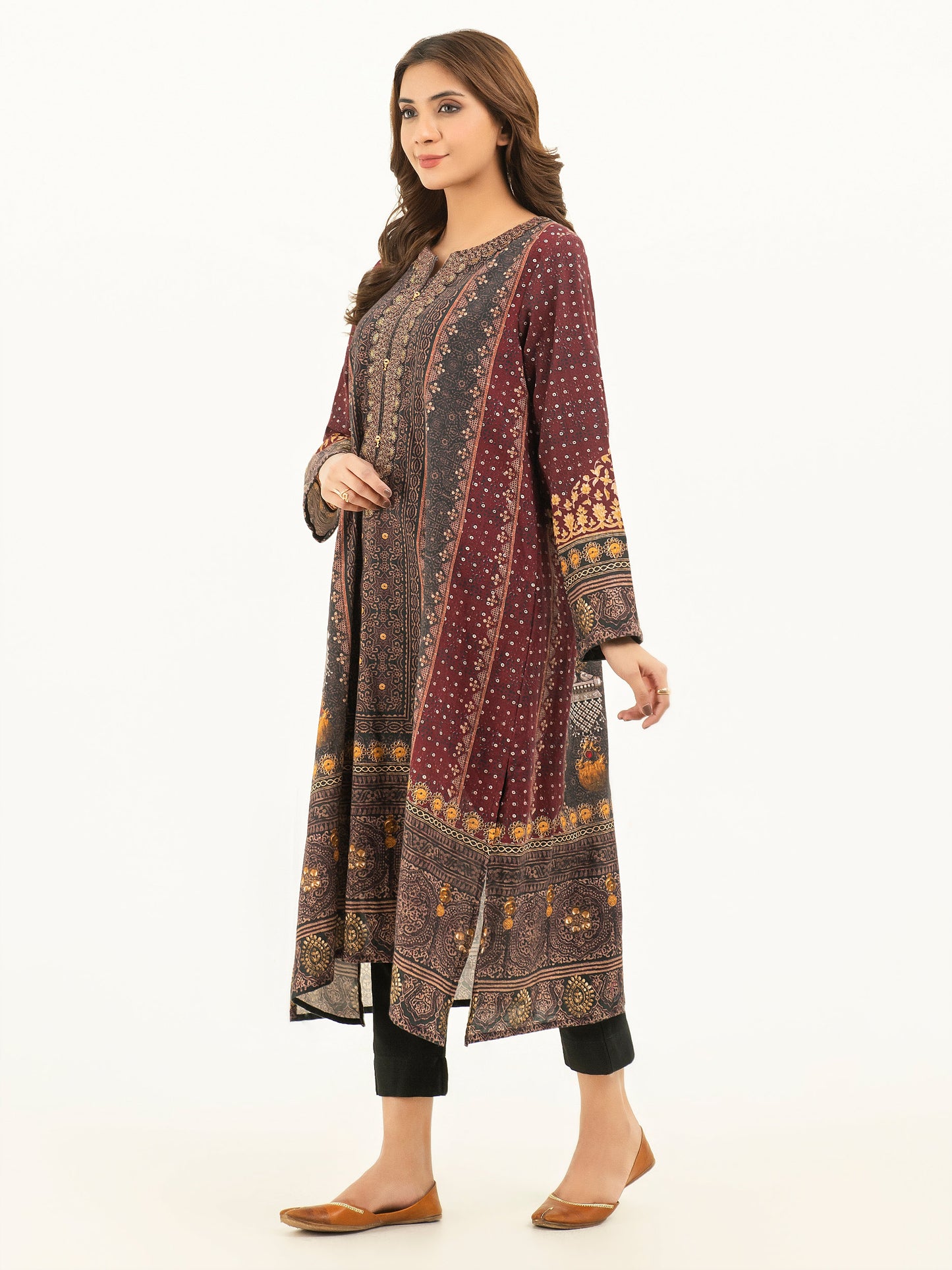 Khaddar Shirt-Embroidered (Pret)