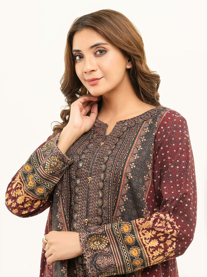 Khaddar Shirt-Embroidered (Pret)