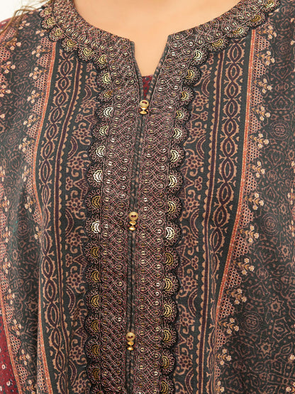 Khaddar Shirt-Embroidered (Pret)