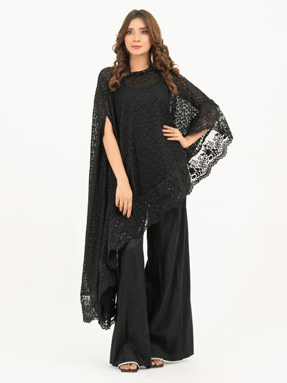 3 Piece Chiffon Suit-Embroidered (Pret)