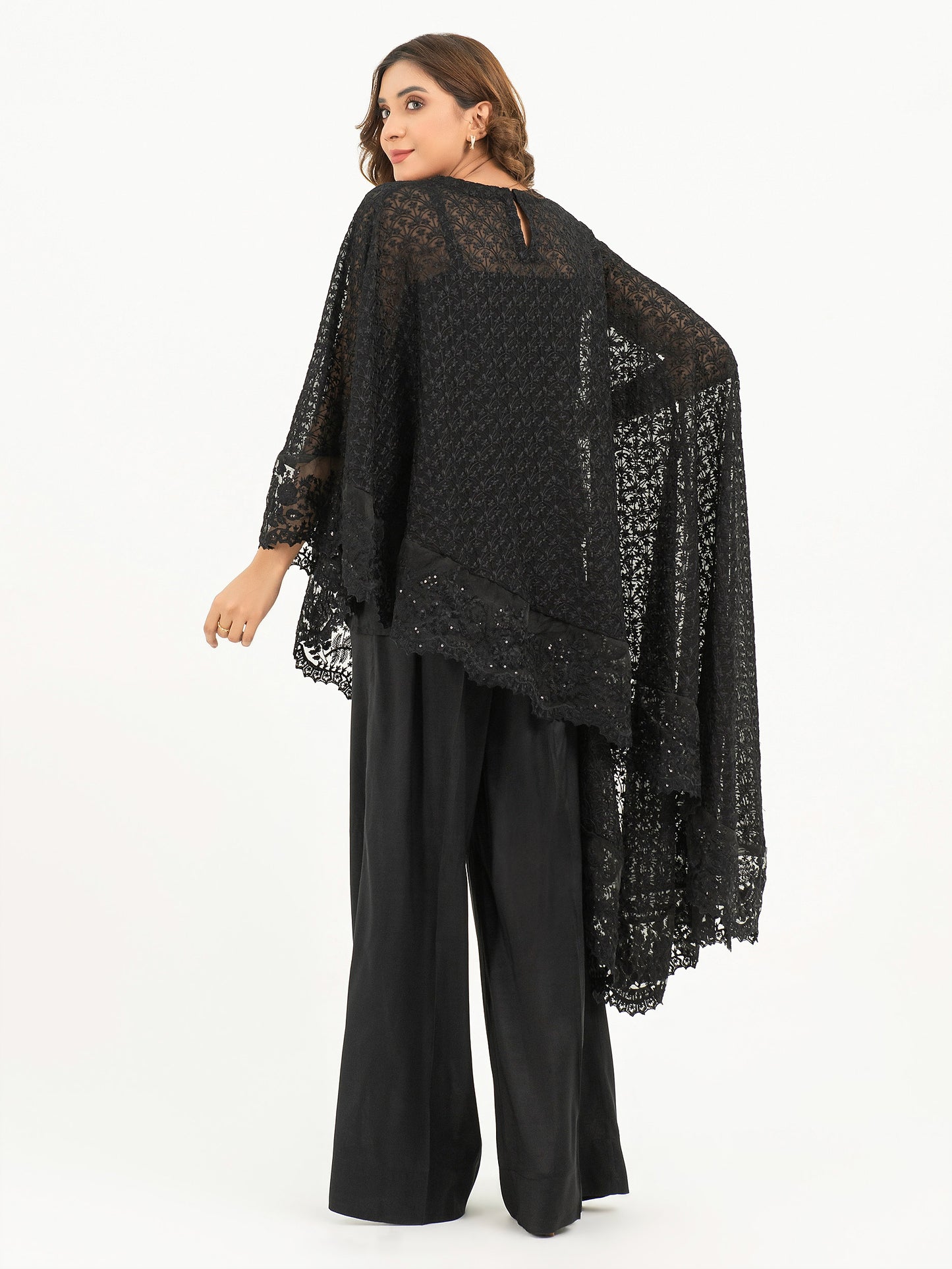 3 Piece Chiffon Suit-Embroidered (Pret)