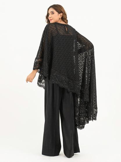 3 Piece Chiffon Suit-Embroidered (Pret)