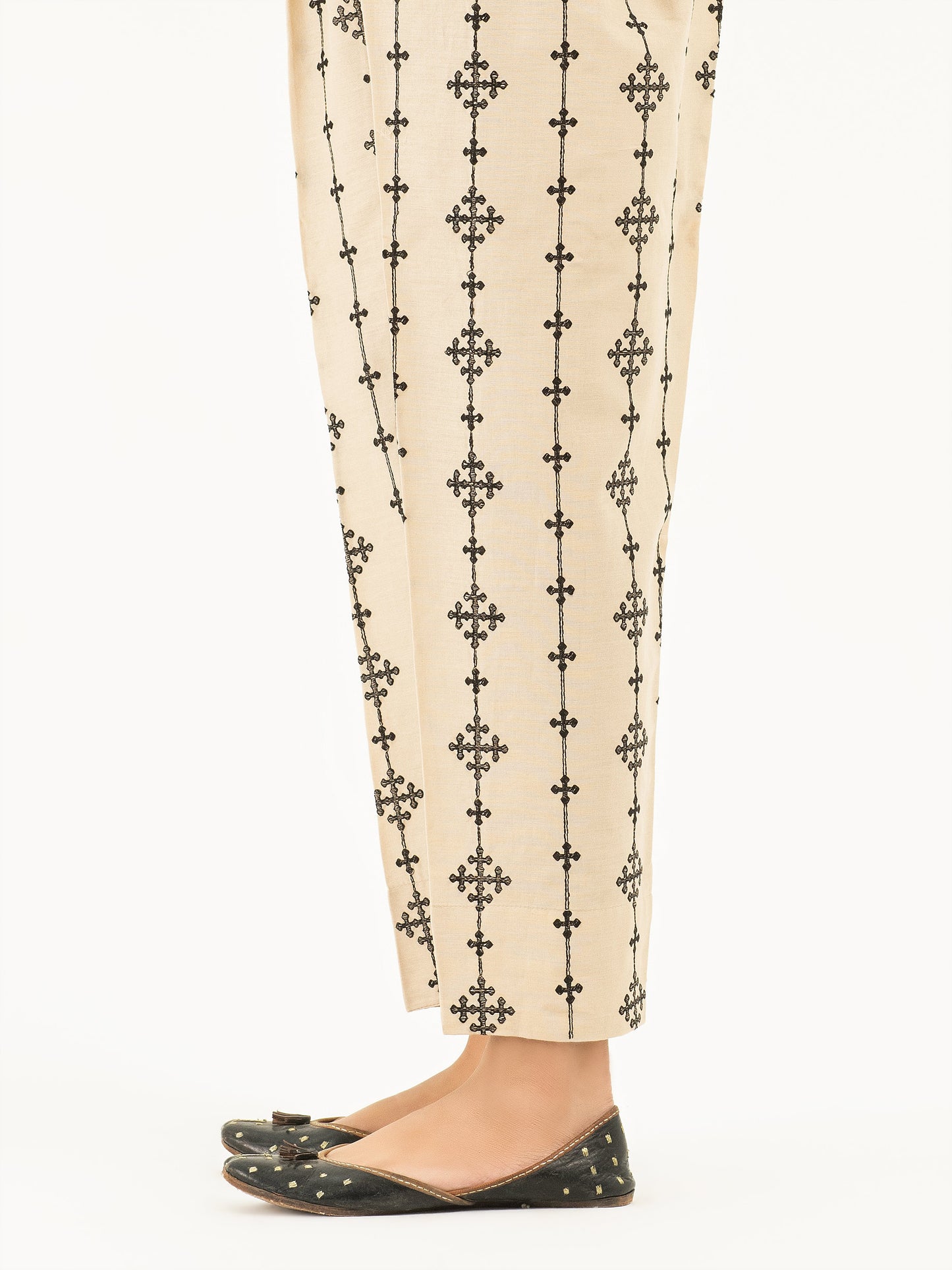 Embroidered Winter Cotton Trousers(Pret)