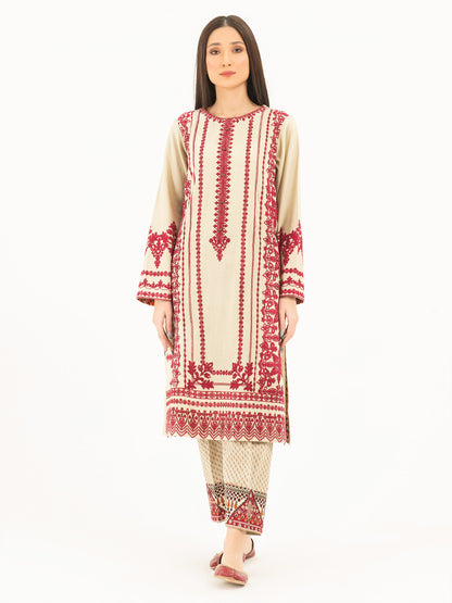 2 Piece Khaddar Suit-Embroidered (Pret)