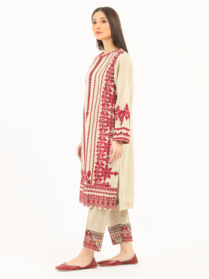 2 Piece Khaddar Suit-Embroidered (Pret)