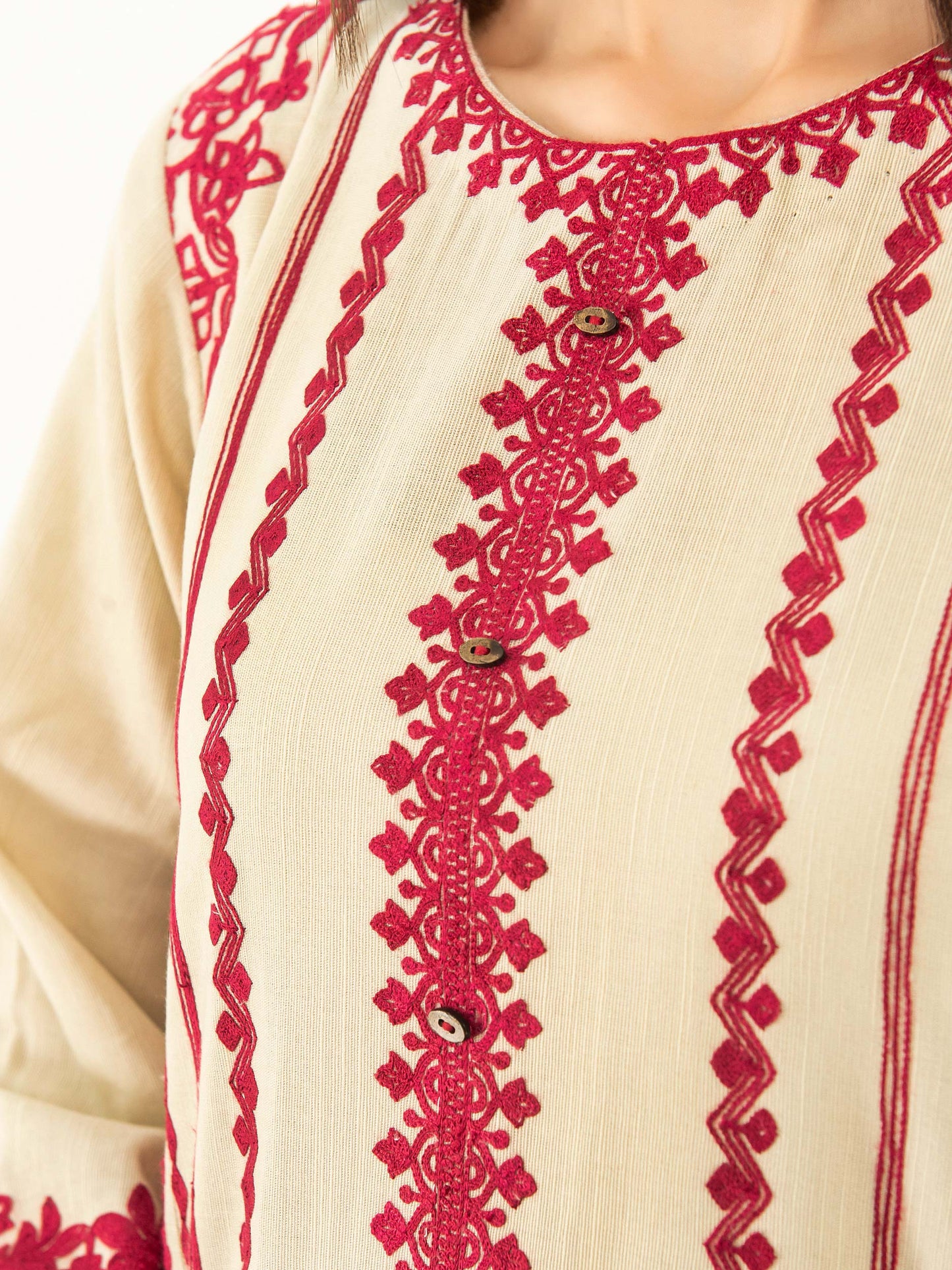 2 Piece Khaddar Suit-Embroidered (Pret)