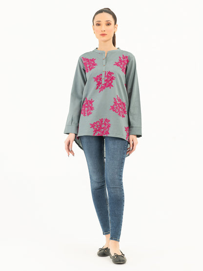 Embroidered Khaddar Top