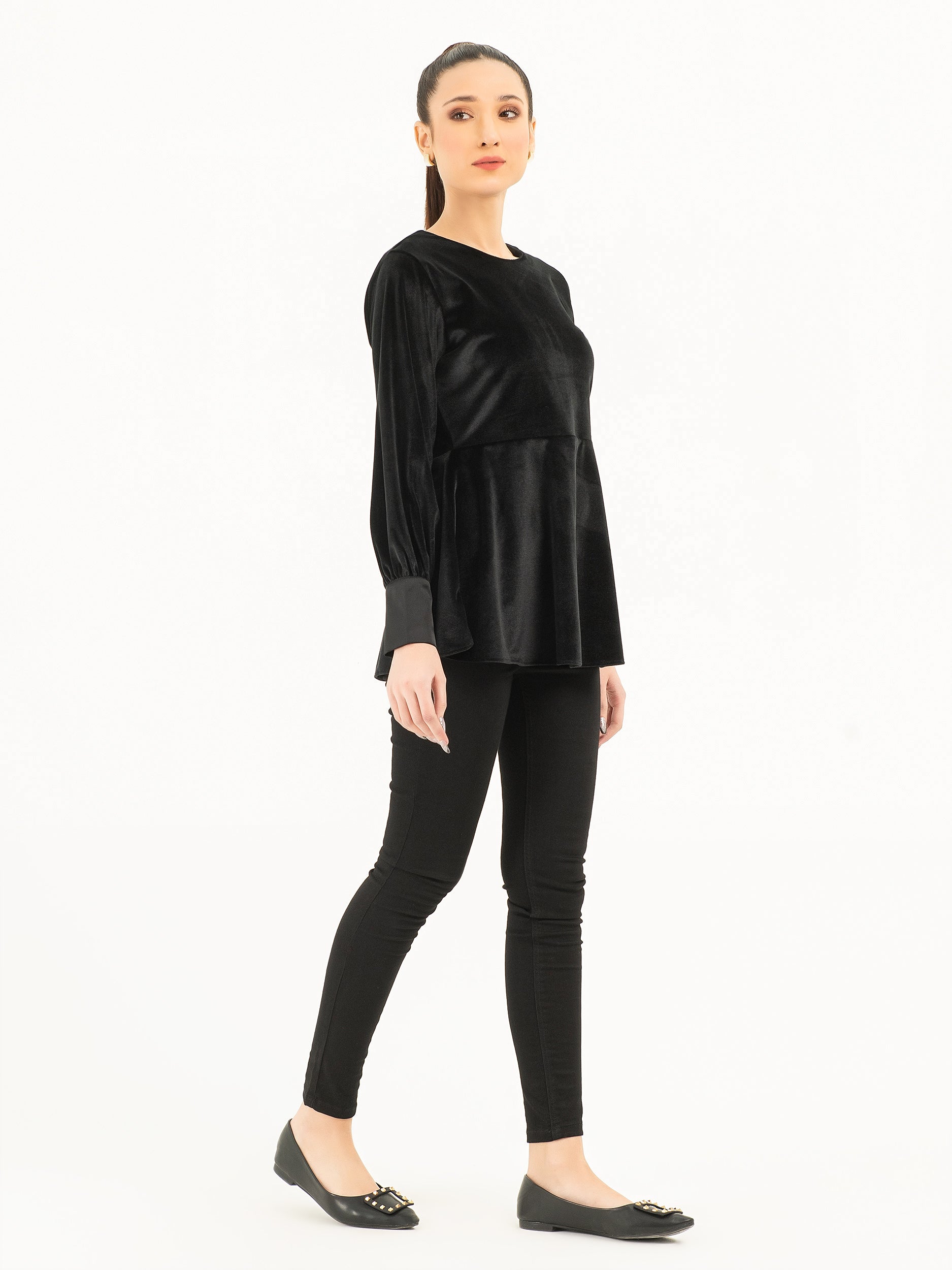 Dyed Velvet Top Limelightpk