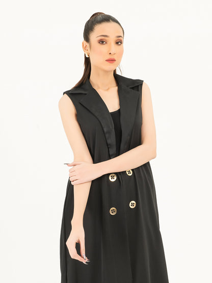 Sleeveless Viscose Coat