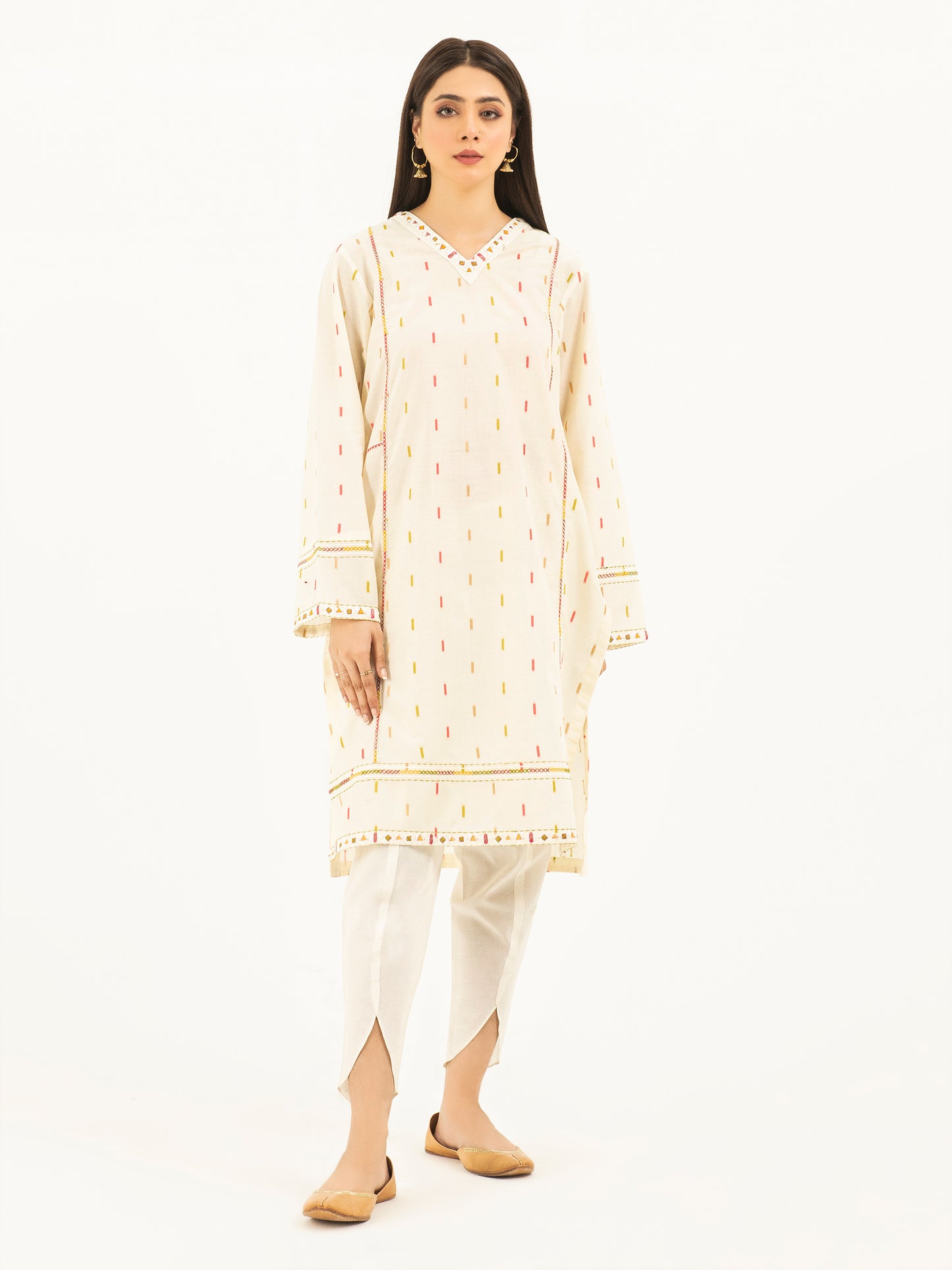 Jacquard Shirt-Embroidered (Pret)