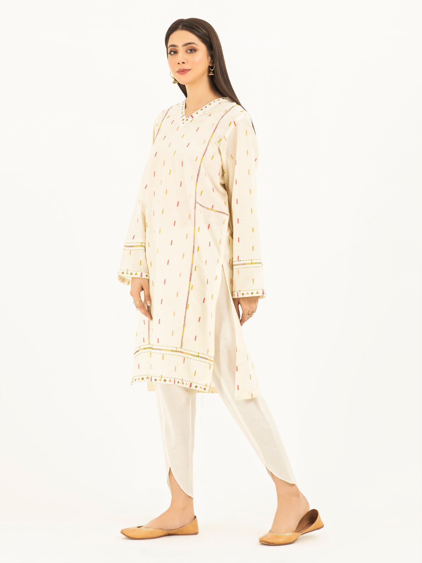 Jacquard Shirt-Embroidered (Pret)