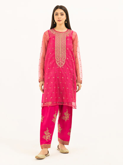 2 Piece Organza Suit-Embroidered (Pret)