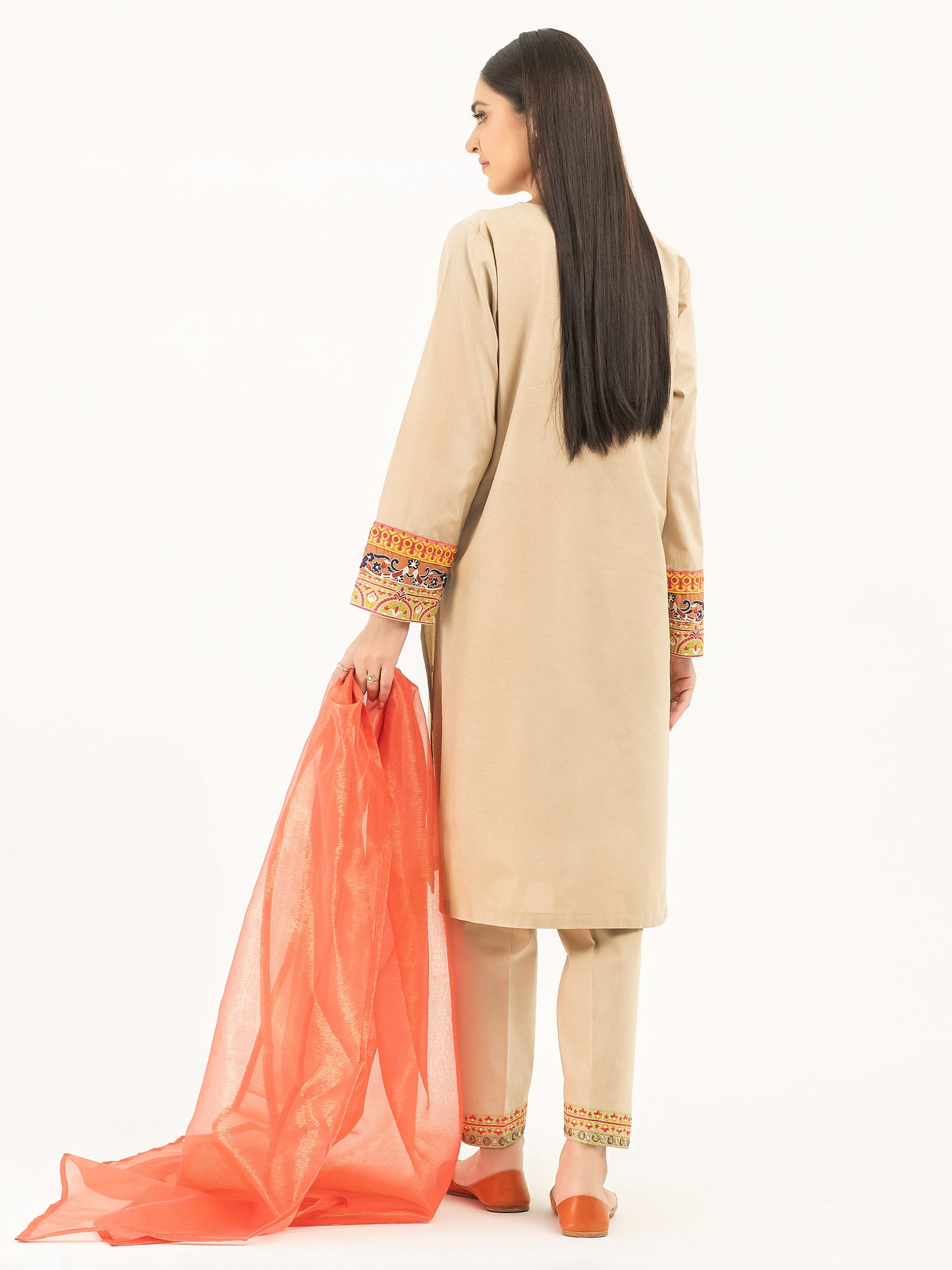 3 Piece Winter Cotton Suit-Embroidered (Pret)