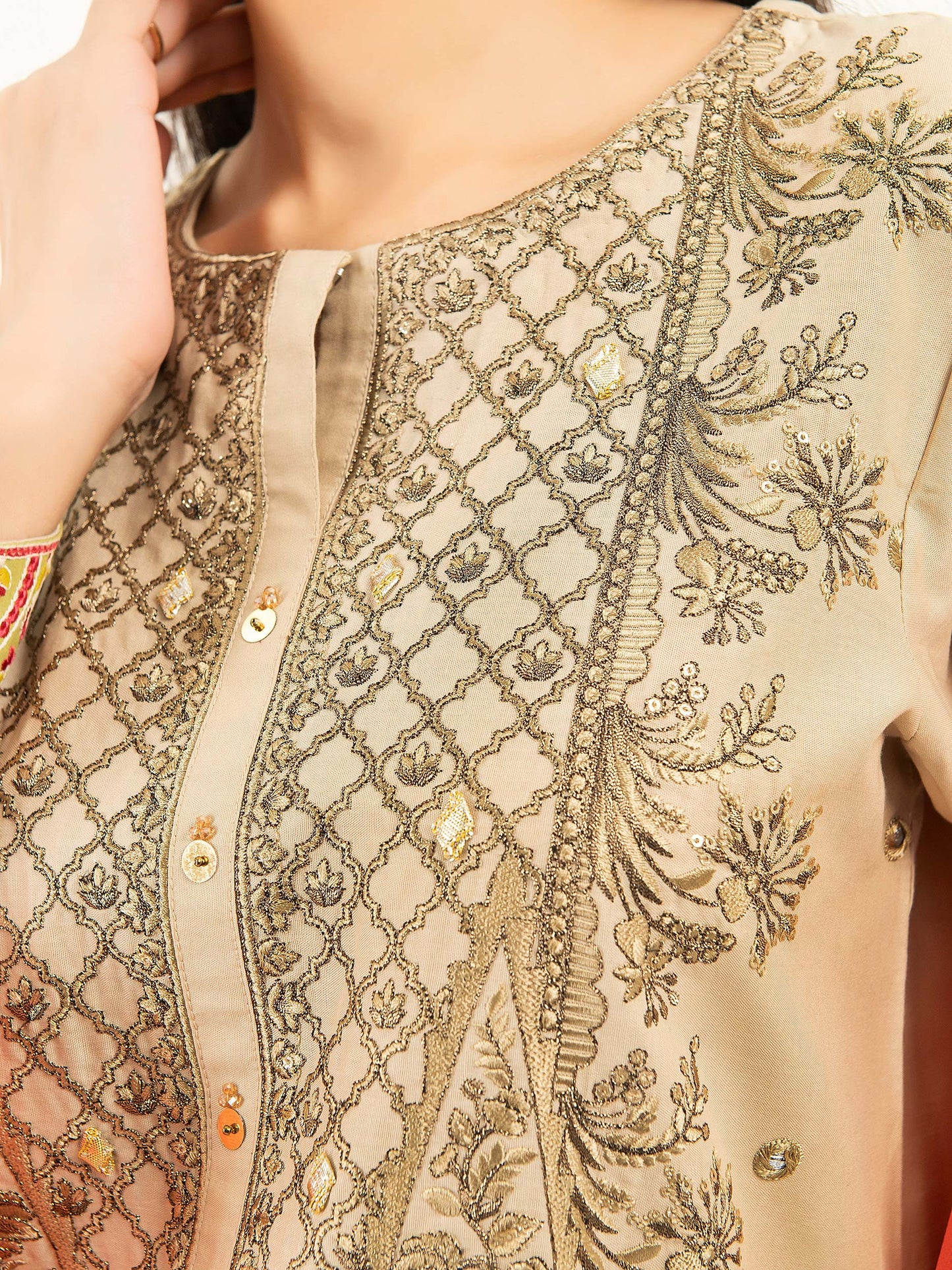 3 Piece Winter Cotton Suit-Embroidered (Pret)