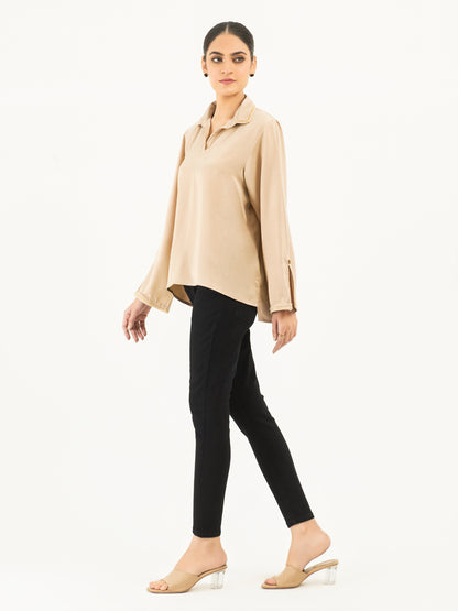 Embellished Viscose Top