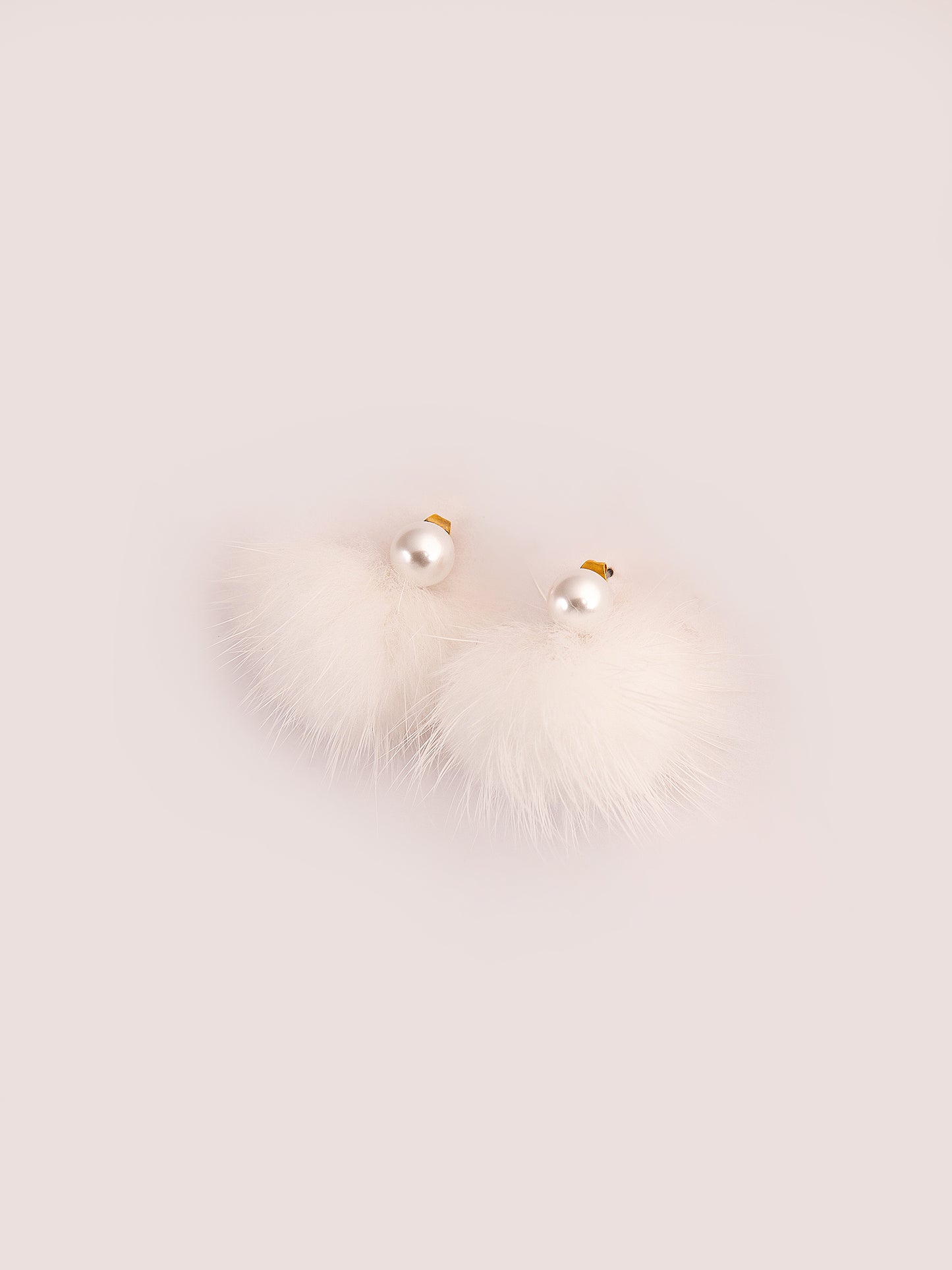 Pearl Pompom Earrings