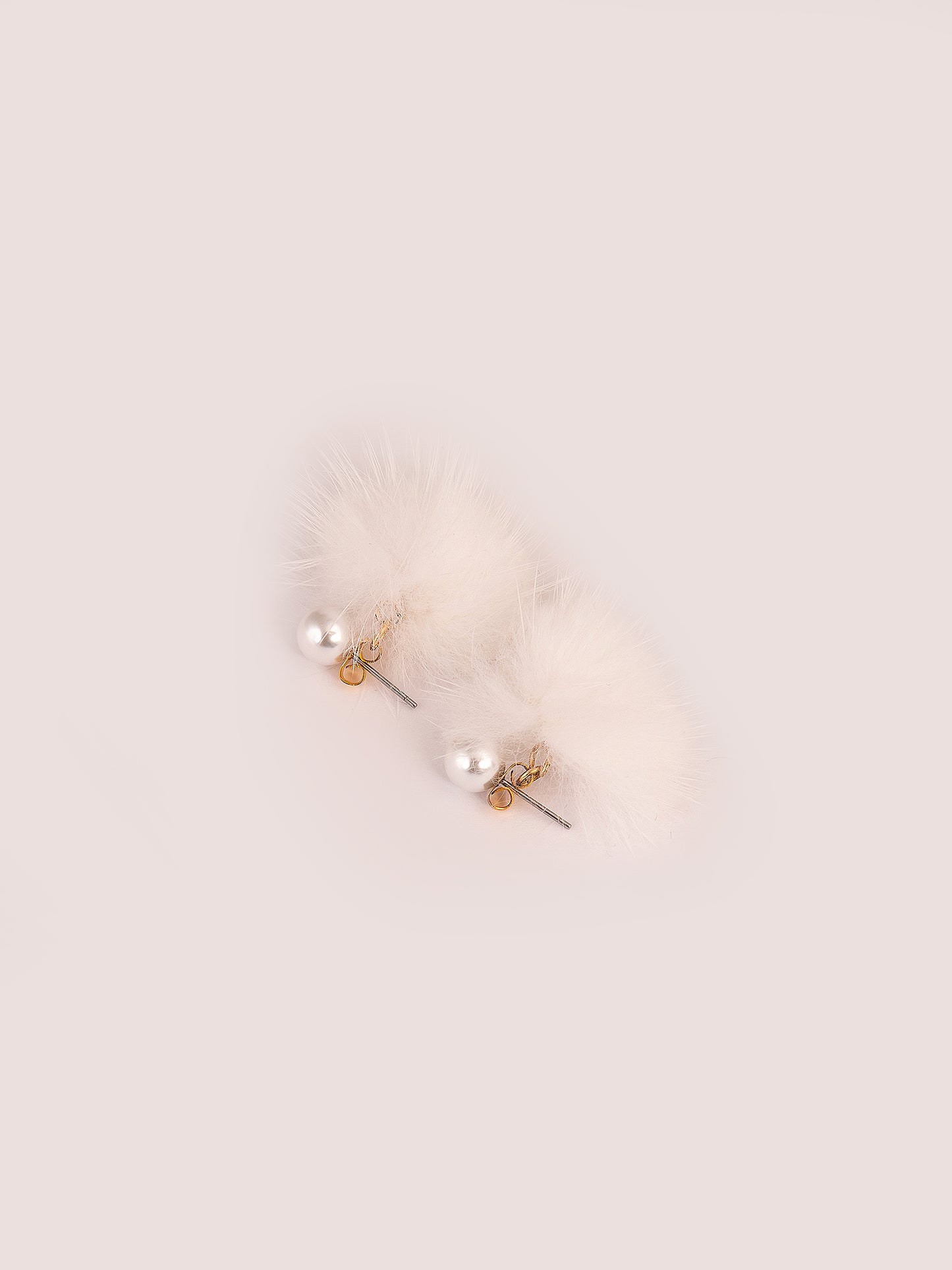 Pearl Pompom Earrings