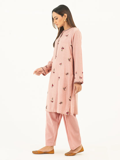 2 Piece Karandi Suit-Embroidered (Pret)