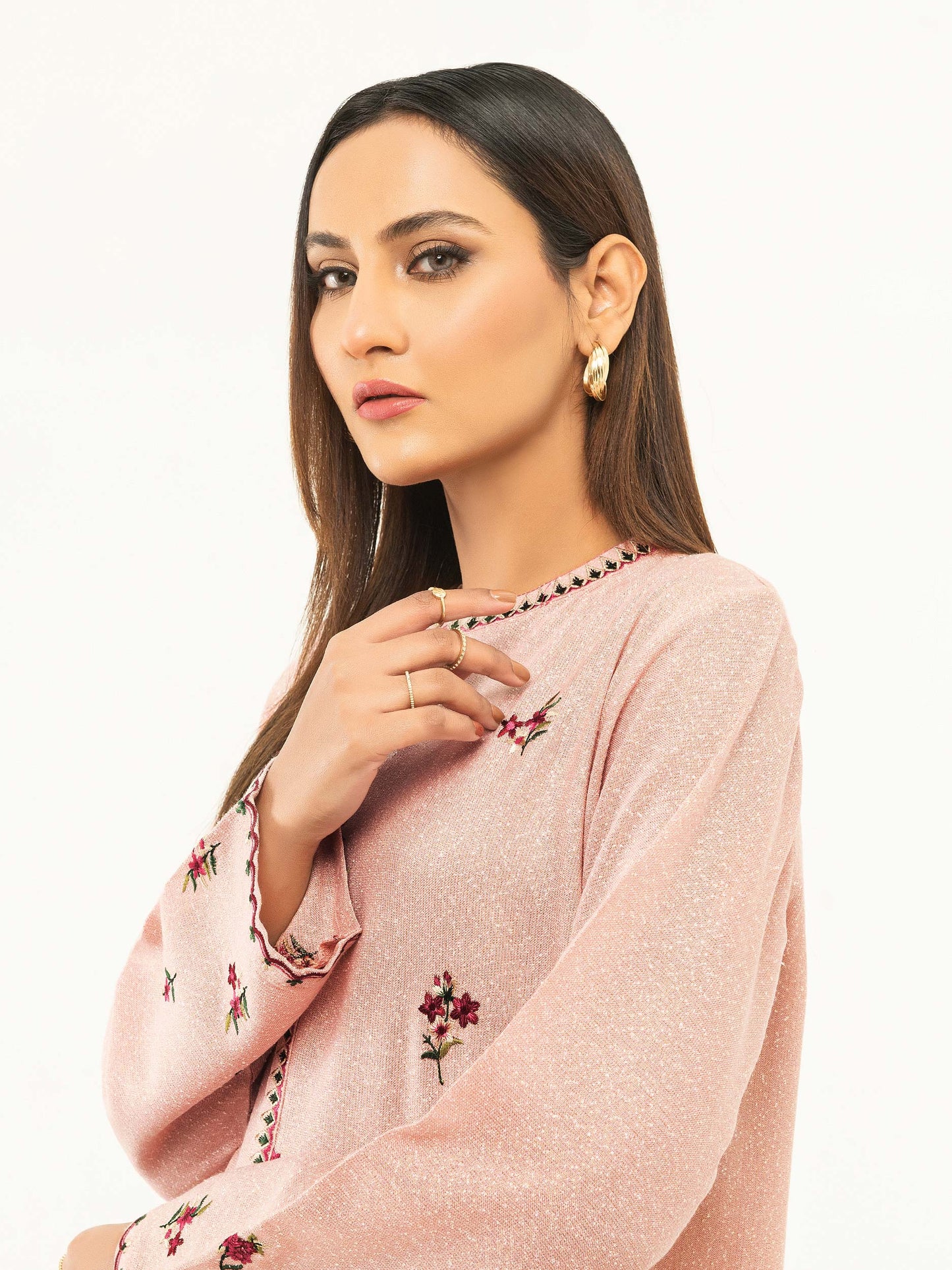 2 Piece Karandi Suit-Embroidered (Pret)