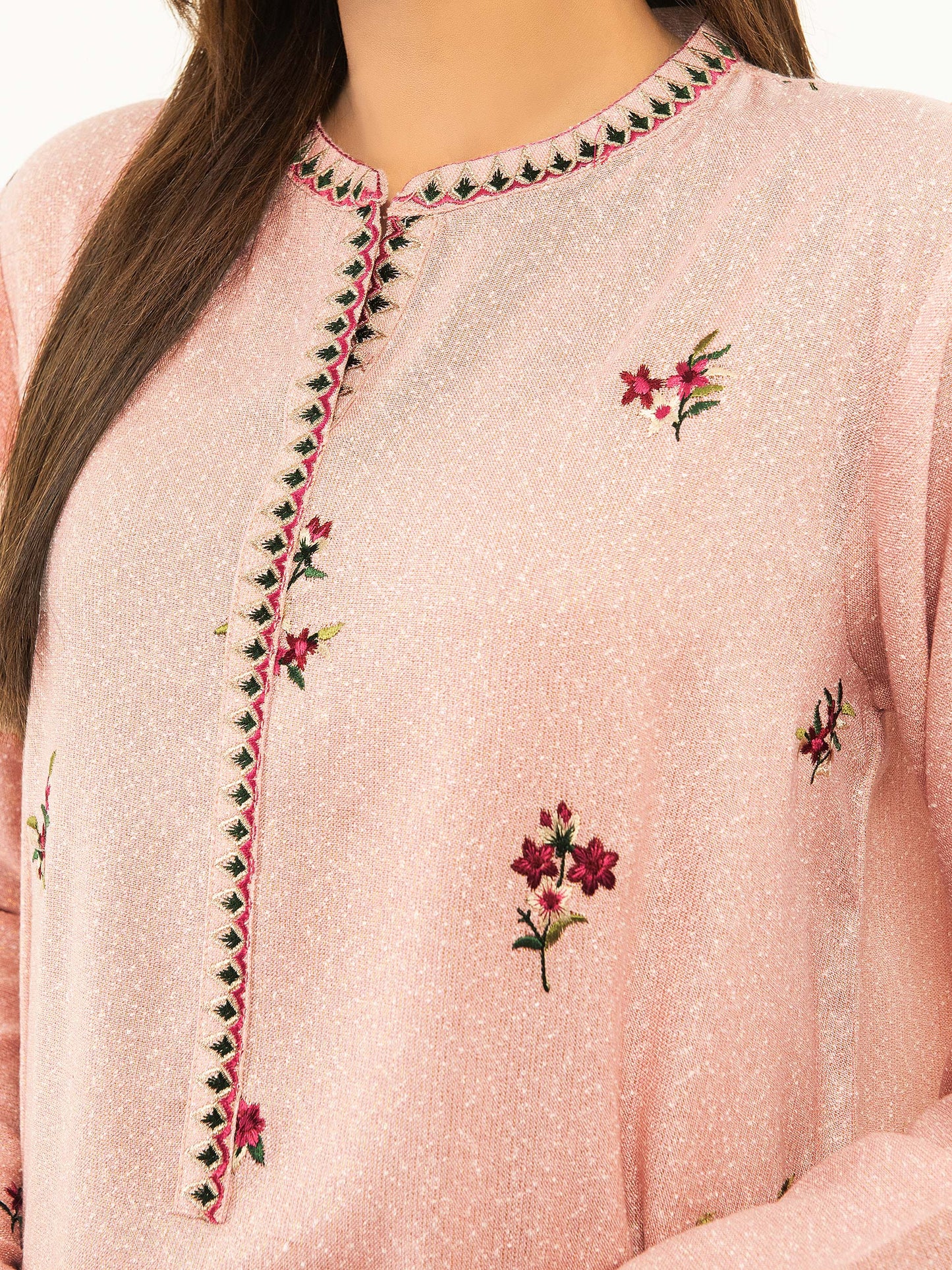 2 Piece Karandi Suit-Embroidered (Pret)