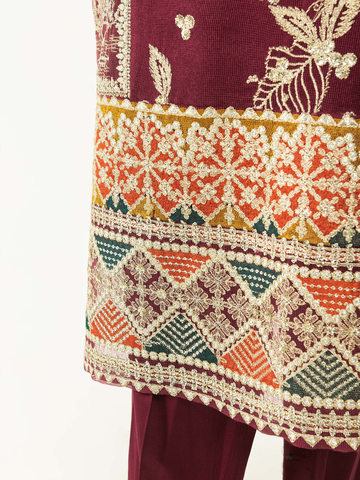 3 Piece Net Suit Embroidered (Pret)