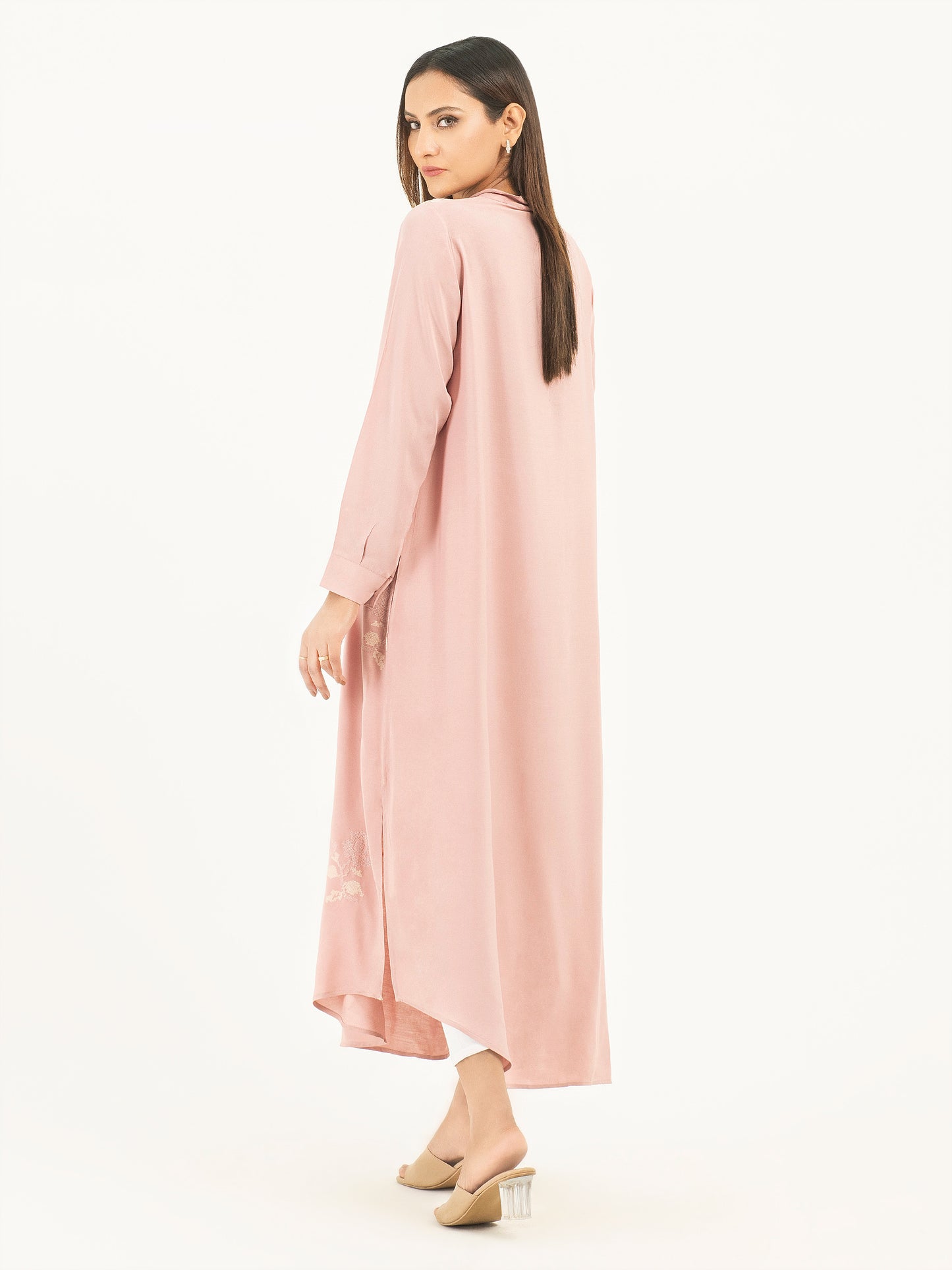 Linen Shirt-Embroidered (Pret)
